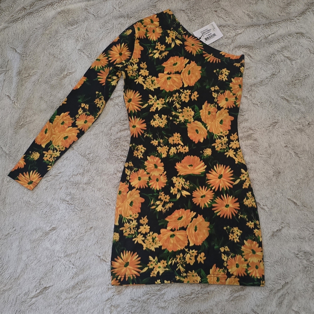 Balenciaga Yellow and Navy Dress